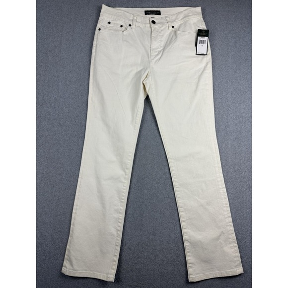 Ralph Lauren Denim - Lauren Jeans Co Ralph Lauren Jeans Womens 10 White Mid Rise Straight Stretch NWT